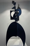 Antonine de Saint Pierre, mobile sculpture " Monsieur Guitare", painted steel sheets sculpture.  Gabel Gallery- Biot