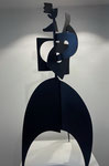Antonine de Saint Pierre, Monsieur Guitare, sculpture, mobile 170cm ou 80cm, sculpture en découpe d'acier peint. Galerie Gabel, Biot, France