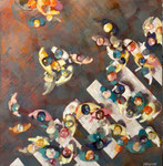 Clothilde Lasserre-huile sur panneau 50X50cm 2023-Galerie Gabel-Biot-France