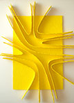 abstraction jaune de Galassi, Galerie d'art proche d'Antibes