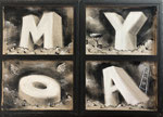 Moya-Acrylique sur toile- Triptyque fermé (voir les 3 autres photos pour le voir ouvert) Galerie Gabel-BIOT 
