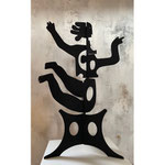 Antonine de Saint Pierre, sculpture, mobile " Eva" 90cm, 170, 220, 300cm, sculpture en découpe d'acier peint. Galerie Gabel, Biot, France