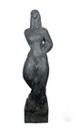 nu debout, bronze massif de michelle eraymong