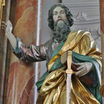 St. Paulus, Hochaltar rechts, 1,9 m, Holz gefasst, z.T. vergoldet