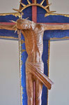 Christus am Kreuz, Altarraum, Pappel, 2,8 m, 1960