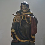 St. Antonius mit Jesuskind, 0,4 x 0,3 m, Holz gefasst, Gewandsäume vergoldet