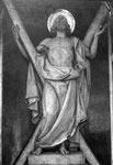 St. Andreas, lebensgroß, Holz gefasst, z.T. vergoldet, 1929