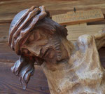 Christus am Kreuz, Holz natur, 1,0 m