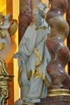 St. Rupert, lebensgroß, Holz gefasst, polierweiß, z. T. vergoldet, 1912 - 1913