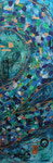 Seepferd, 150cm x 50cm Mixed Media auf Leinwand