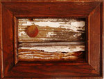 Ch. Pâris Montech, SANS TITRE, 2012, bois flottés, pierre, pigments, 22,5x27,5 cm.