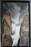 Ch. Pâris Montech, LES MONTAGNES DE HUAYANG, 2012, schiste, zinc récup', pigments, 67x43 cm.