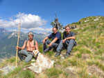 Ilario, Chico e io sulla cresta per il Pizzo Sascòla