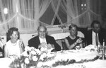 Helmut de Boor zwischen Sigrid (Klett) und Sigrun (Dreschel) Hochzeit Eramus W.1969
