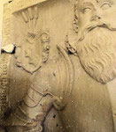 Ritter Hans von Unwürde auf Neuhaus, Grabstein von 1554 in Siegroth