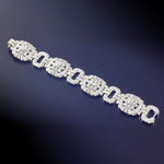 Diamant-Bracelet Platin 950, Art Déco, CHF 20'400, Juni 2012