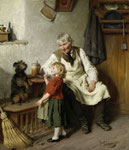 FELIX SCHLESINGER, Der Grossvater mit dem Enkel und einem Hund, CHF 90'000, November 2011