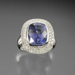 Saphir-Brillant-Ring 18K WG, CHF 30'000, November 2011