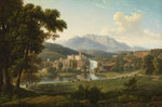 ALEXANDRE HYACINTHE DUNOUY, Castello und Wasserfall auf der Isola del Liri, CHF 31'200, November 2015 