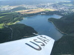 Toller Flug über das Sauerland,hier der Hennesee.