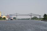 Eisenbahnbrücke von Rendsburg in Sicht