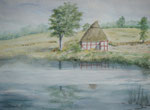 Mühlenteich Alsen - Aquarell 30x40 cm