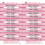 Hello Hurray / Alma Mater - USA -Juke Box Strips