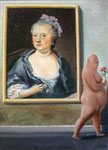 Kunst und Liebhaber   13 x 18 cm  Öl auf Leinwand  2008, verkauft