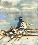 "Dedede", 2019, Öl auf Leinwand, 30 x 25 cm