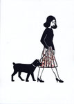 Frau mit Hund