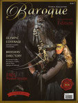 Titelbild Baroque Magazine mit "Alexandra Buschmann" und Friesenhengst "Caruso".
