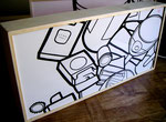 Schwers   ~33x69x10cm  silkscreen in lightbox  2003