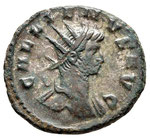 antoninien, Rome, 265-266, 3,92 g, A : GALLIENVS AVG buste à droite pans de paludamentum sur l'épaule g (devt-derrière)