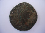 antoninien, Rome, 3.37 g, 2e officine, Avers: GALLIENVS AVG grand portrait, traces d'argenture