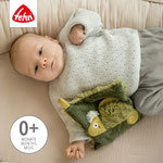 Baby liegend mit Kirschkernkissen Chamäleon - Fehn