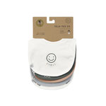 Lätzchen mit Klettverschluss 5 Stück Tiny Smile Beige LÄSSIG