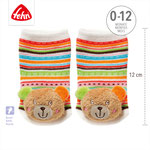 Fehn Rasselsocken Bär Detailansicht