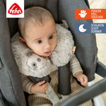Kind im Kinderwagen mit Nackenstütze Faultier von Fehnbaby