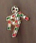 Ciao (stamp on the back part: ITALY  COL. ITALIA '90  BERTONI)  *pin*