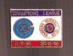 GRASSHOPPER CLUB ZURICH - RANGERS F.C. (CHAMPIONS LEAGUE  -  11-09-96 , 20-11-96)  *brooch*