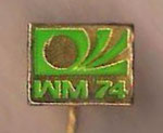 WM 74 (Deutschland - Germany)  *stick pin*,yellow metal