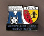 MONTPELLIER - LENS   SAISON 92/93  *pin*