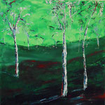 Grüne Bäume - 58 x 58 cm