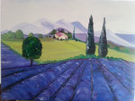 Lavendelfeld - 60 x 80 cm
