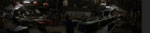 Ein kleines Panorama der leeren Markthalle... Was neben mir geraschelt hat, war nicht der Mann im Bild - es war die Ratte im Abfalleimer...