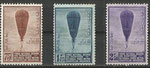 Belgium ( 344/346), Auguste Piccard, honoring his balloon flight on 18.08.1932
