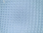 18 Waffel - hellblau / Baumwolle weich 