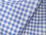 11 Blau-Weß kariert - Baumwolle  glatt