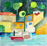 Mallorquinischer Hafen (24 x 24 cm)