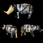 Rino Rhinocéros - 30 x 55 x 21 cm - Résine - 380 €